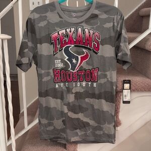 NFL Texans Camo T-Shirt with Red and White Accents In Large 14/16 NWT